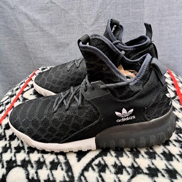 Men Size 11.5 Adidas Originals Tubular X Prime Knit Core Black & White Trainers main image 11